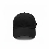 Satin Lined Black Baseball Cap
