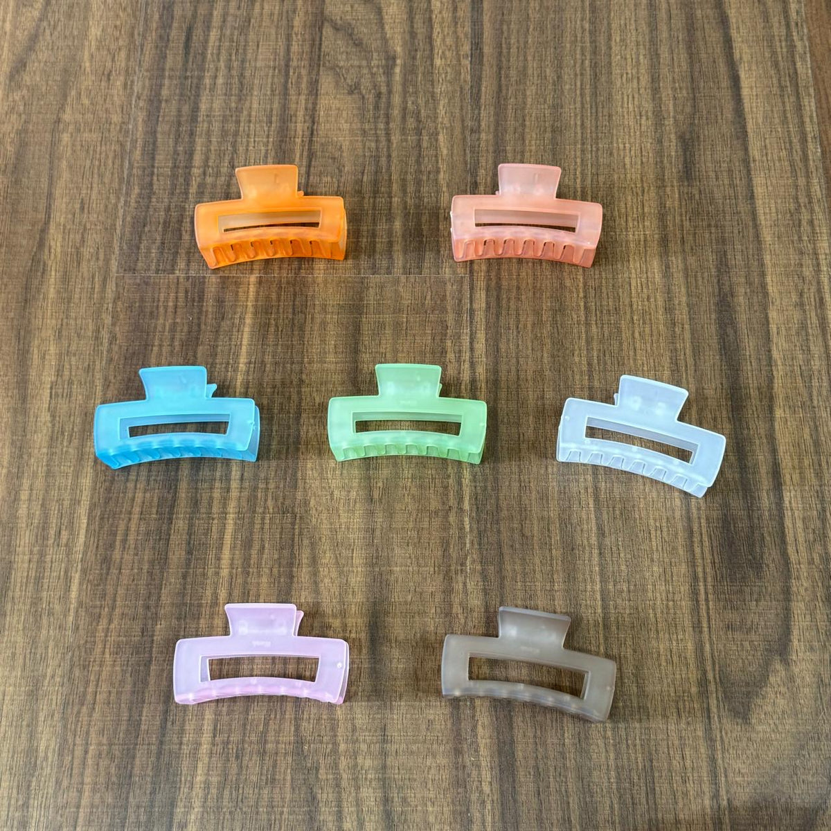 Frosted Rectangle Big Claw Clips - Hair Love India