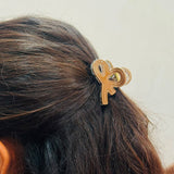 Doodle Glossy Acrylic Bow Clip