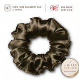 Mulberry Silk Scrunchies | 22 Momme | Charmeuse Weave | Silk Mark Certified
