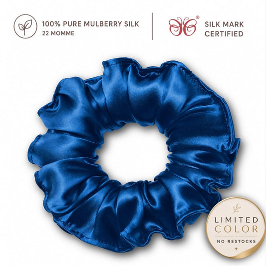 Mulberry Silk Scrunchies | 22 Momme | Charmeuse Weave | Silk Mark Certified