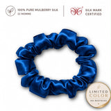 Mulberry Silk Scrunchies | 22 Momme | Charmeuse Weave | Silk Mark Certified