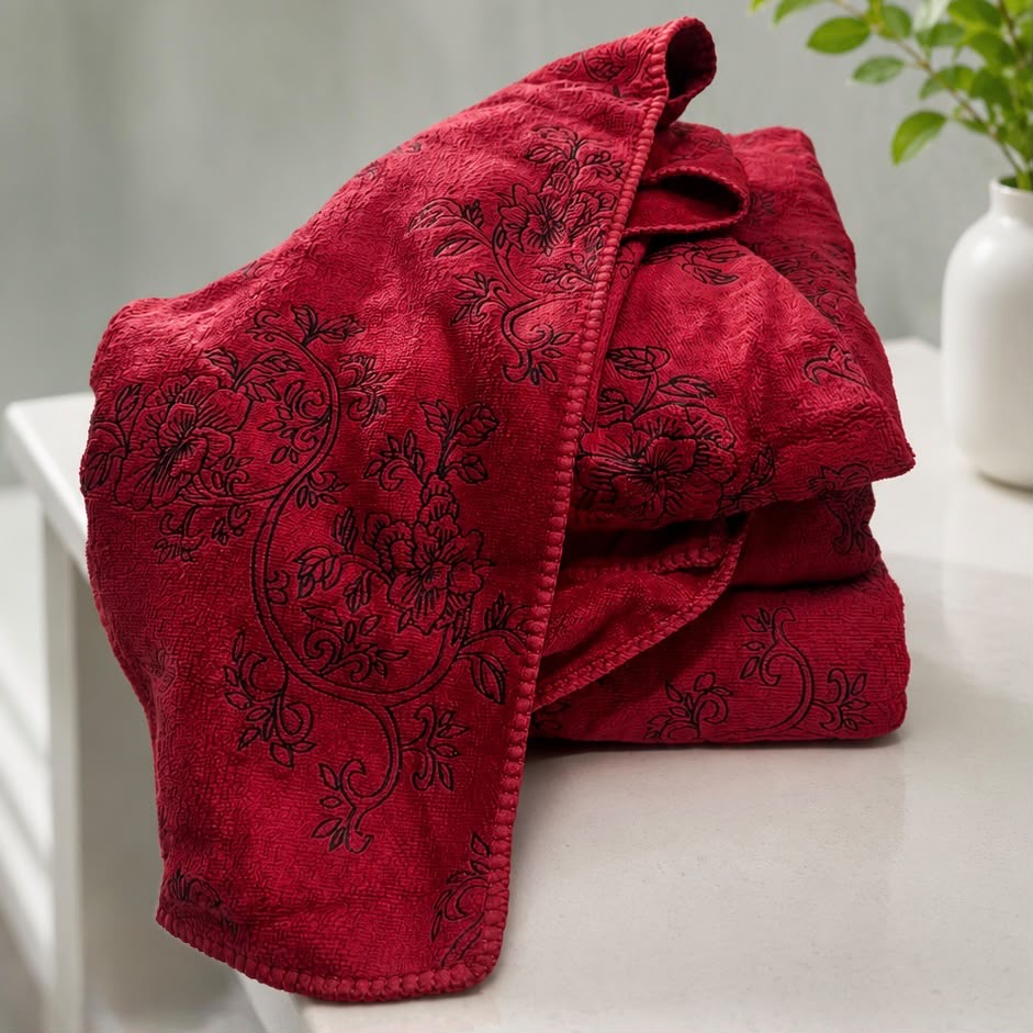 Microfiber Towel Multipurpose towel 43″ by 21″ One Side Printed One Side Solid Color (Microfibre) - Pack of 1 - Hair Love India
