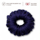 Curly Pineapple Scrunchie Mulberry Silk  | 22 Momme | Charmeuse Weave | Silk Mark Certified