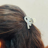 Doodle Glossy Acrylic Bow Clip