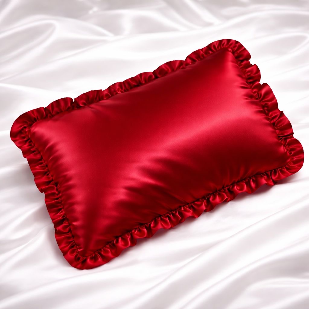 Red Satin Pillow Covers