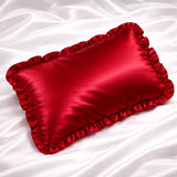 Red Satin Pillow Covers
