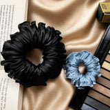 Curly Pineapple Scrunchie Mulberry Silk  | 22 Momme | Charmeuse Weave | Silk Mark Certified