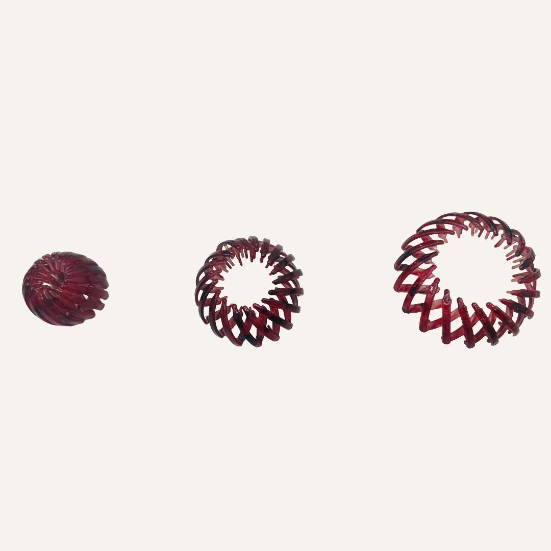 Expandable Round Clip – Nest Clip for Buns and Updos - Hair Love India
