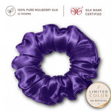 Mulberry Silk Scrunchies | 22 Momme | Charmeuse Weave | Silk Mark Certified