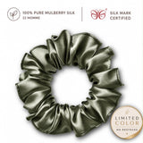 Mulberry Silk Scrunchies | 22 Momme | Charmeuse Weave | Silk Mark Certified