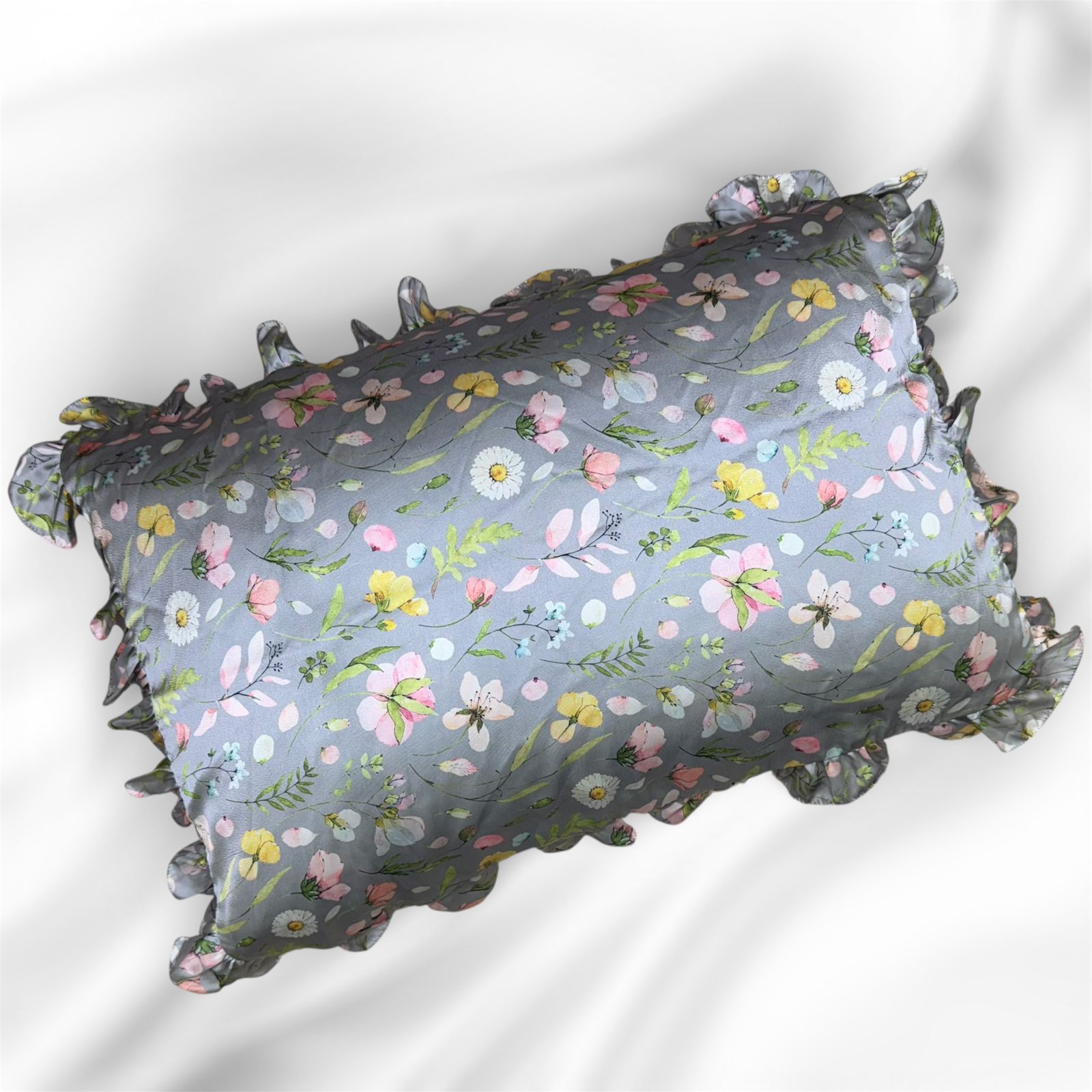 Printed Satin Pillow Cover - Hair Love India