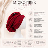 390 GSM Microfiber Hair Turban for Curly & Wavy Hair - Hair Wrap