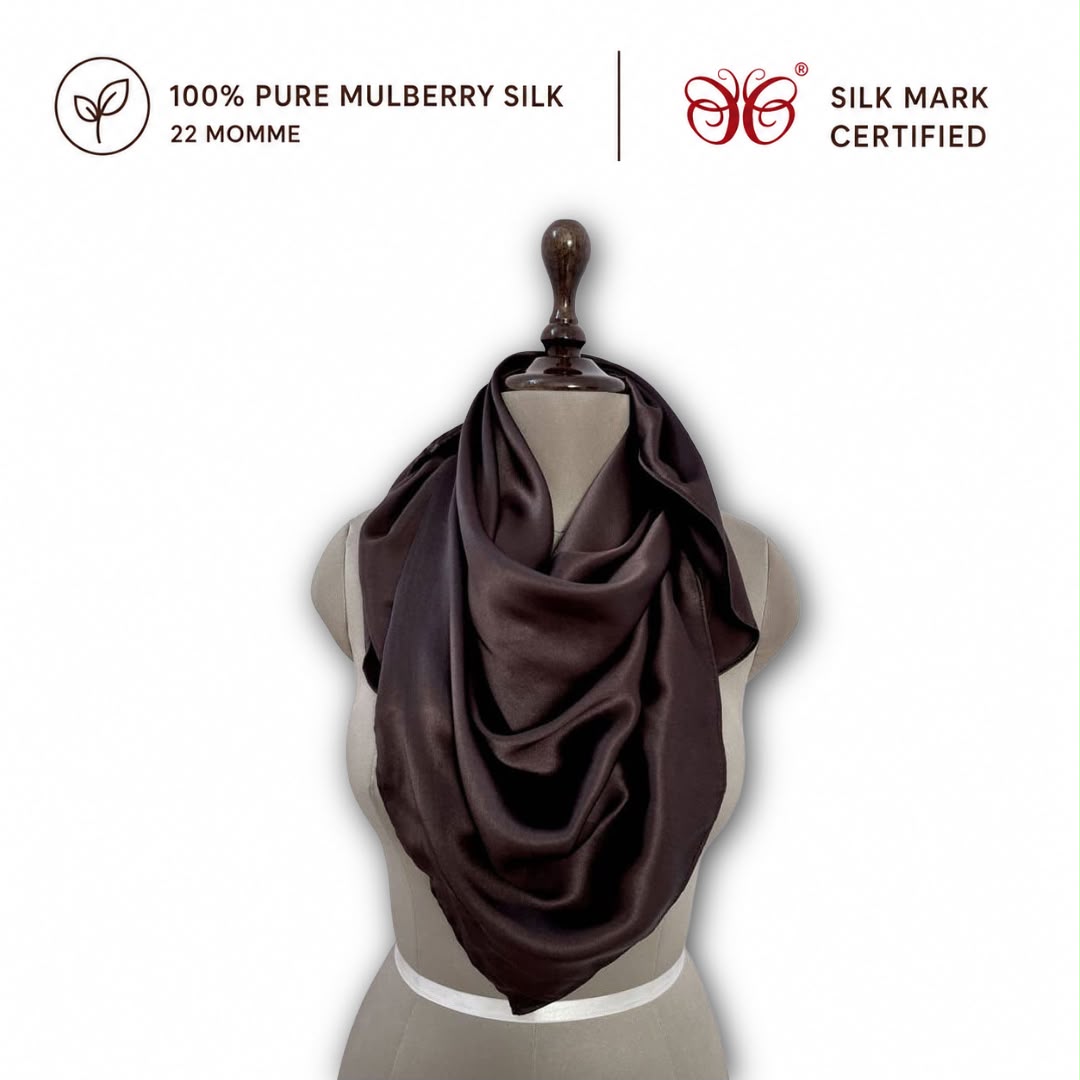 Mulberry Silk Scarf  | 22 Momme | Charmeuse Weave | Silk Mark Certified