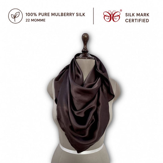 Mulberry Silk Scarf  | 22 Momme | Charmeuse Weave | Silk Mark Certified