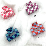 Checkered Medium Claw Clips - Hair Love India