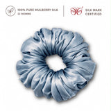 Curly Pineapple Scrunchie Mulberry Silk  | 22 Momme | Charmeuse Weave | Silk Mark Certified