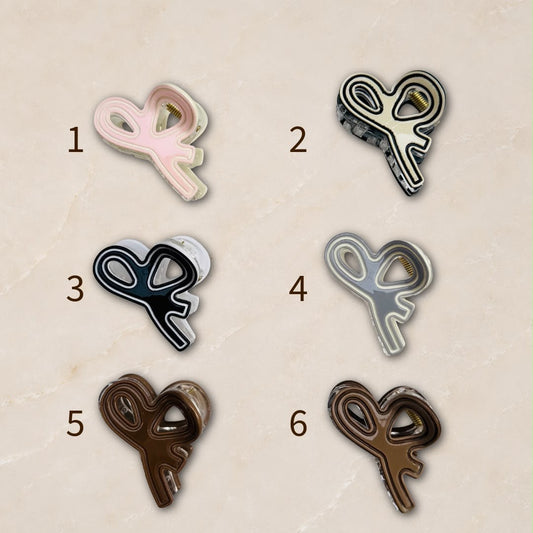 Doodle Glossy Acrylic Bow Clip - Hair Love India