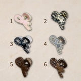 Doodle Glossy Acrylic Bow Clip