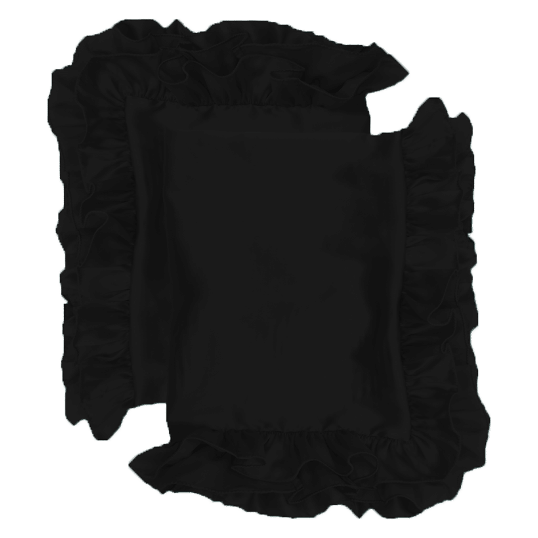 Black Satin Pillow Covers