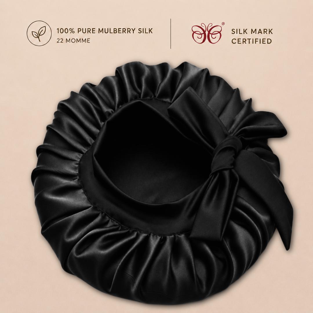 Mulberry Silk Bonnet  | 22 Momme | Charmeuse Weave | Silk Mark Certified