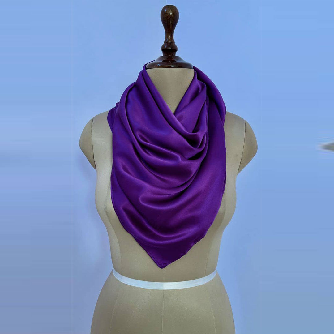 Mulberry Silk Scarf (22 Momme Mulberry Silk in Charmeuse Weave- Silk Mark Certified) - Hair Love India