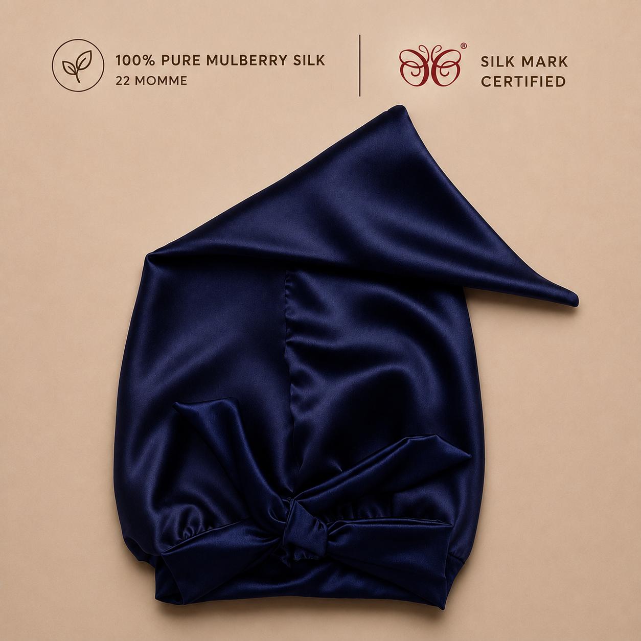 Mulberry Silk Bonnet  | 22 Momme | Charmeuse Weave | Silk Mark Certified