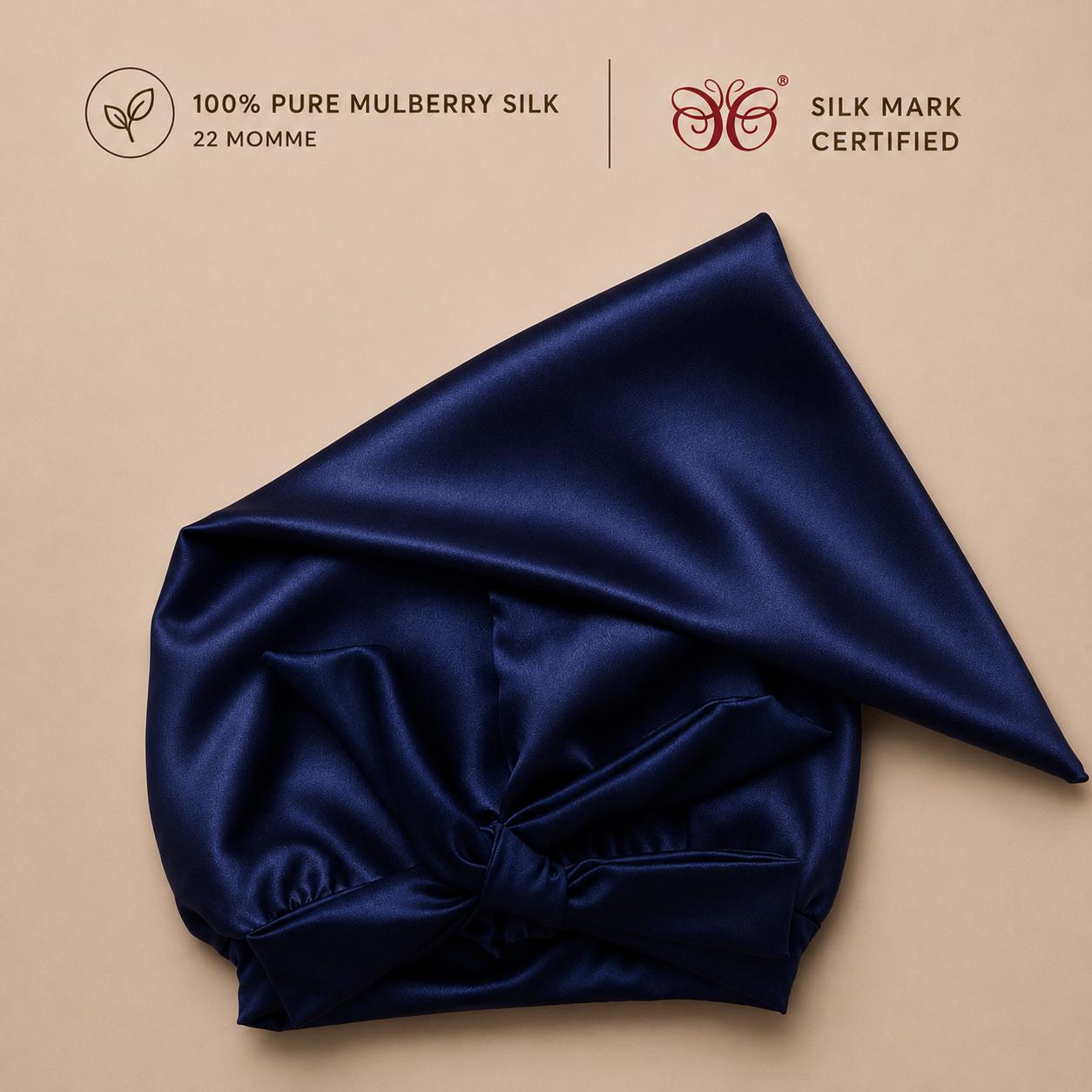 Mulberry Silk Bonnet  | 22 Momme | Charmeuse Weave | Silk Mark Certified