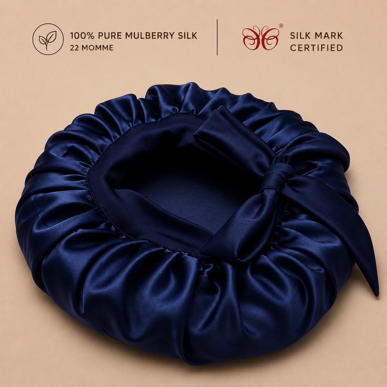 Mulberry Silk Bonnet  | 22 Momme | Charmeuse Weave | Silk Mark Certified
