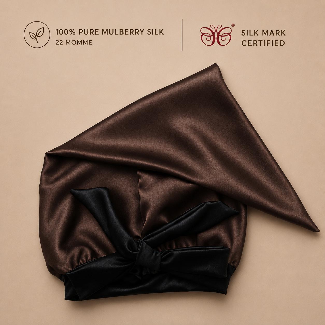 Mulberry Silk Bonnet  | 22 Momme | Charmeuse Weave | Silk Mark Certified