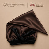 Mulberry Silk Bonnet  | 22 Momme | Charmeuse Weave | Silk Mark Certified