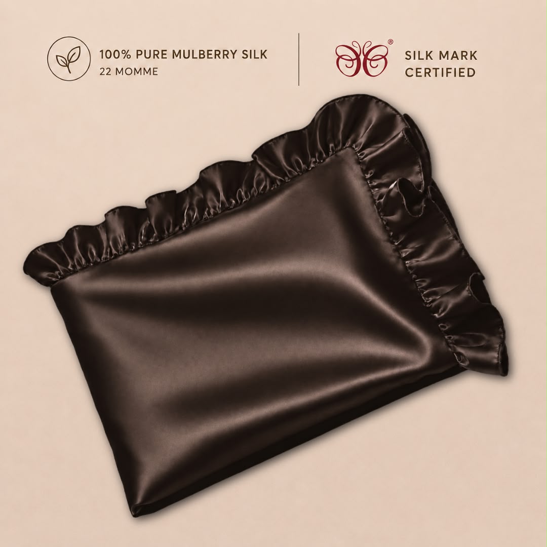 Mulberry Silk Pillow Cover | 22 Momme | Charmeuse Weave | Silk Mark Certified
