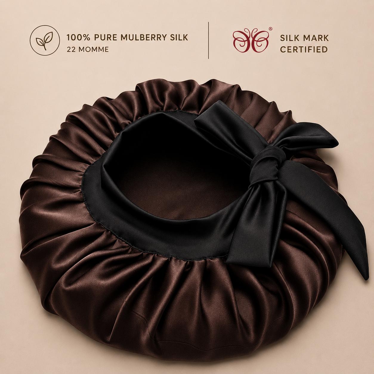 Mulberry Silk Bonnet  | 22 Momme | Charmeuse Weave | Silk Mark Certified