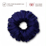 Curly Pineapple Scrunchie Mulberry Silk  | 22 Momme | Charmeuse Weave | Silk Mark Certified