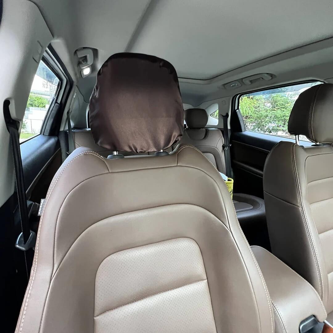 Satin Car Head-Rest Cover - Hair Love India