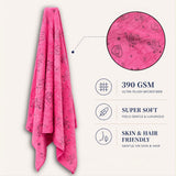 Microfiber Towel Bath Towel 55″ by 28″ One Side Printed One Side Solid Color (Microfibre)
