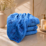 Microfiber Towel Multipurpose towel 43″ by 21″ One Side Printed One Side Solid Color (Microfibre) - Pack of 1 - Hair Love India