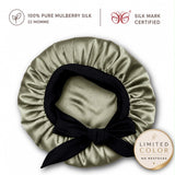 Mulberry Silk Bonnet  | 22 Momme | Charmeuse Weave | Silk Mark Certified