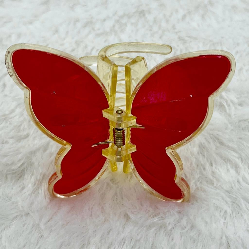 Butterfly Claw Clip - Red Color - Hair Love India