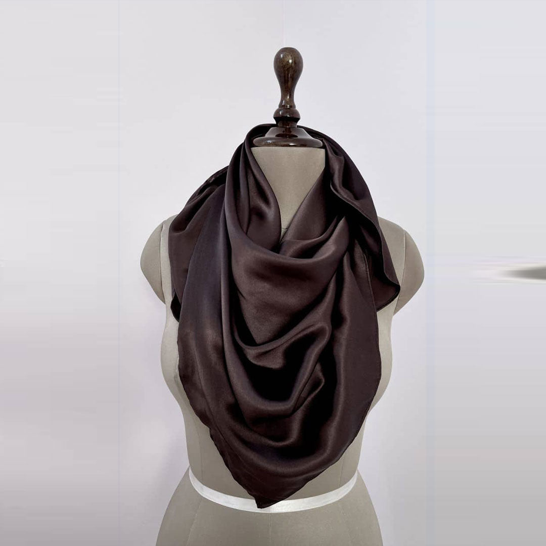 Mulberry Silk Scarf (22 Momme Mulberry Silk in Charmeuse Weave- Silk Mark Certified) - Hair Love India