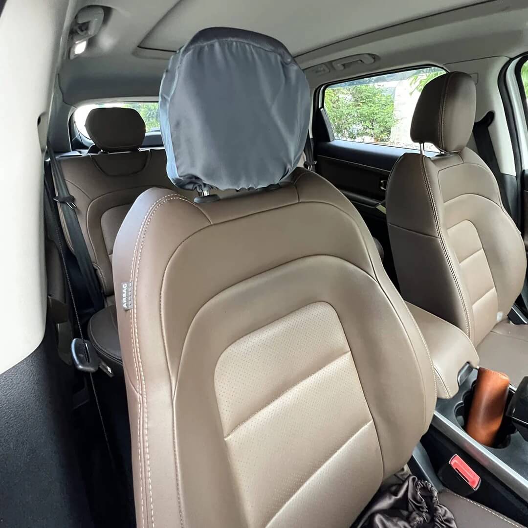 Satin Car Head-Rest Cover - Main Image