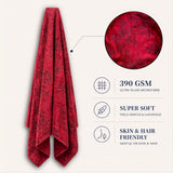 Microfiber Towel Bath Towel 55″ by 28″ One Side Printed One Side Solid Color (Microfibre)