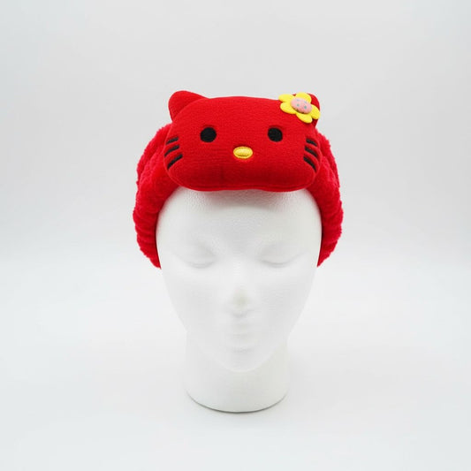 Red Fuzzy Headband - Kitty
