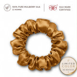 Mulberry Silk Scrunchies | 22 Momme | Charmeuse Weave | Silk Mark Certified