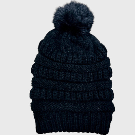 Pom Pom Beanies Lined With Satin - Winter Caps - Hair Love India