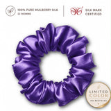 Mulberry Silk Scrunchies | 22 Momme | Charmeuse Weave | Silk Mark Certified