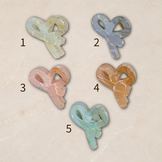 Glossy Bow Claw Clips - Hair Love India