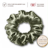 Mulberry Silk Scrunchies | 22 Momme | Charmeuse Weave | Silk Mark Certified
