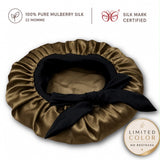 Mulberry Silk Bonnet  | 22 Momme | Charmeuse Weave | Silk Mark Certified