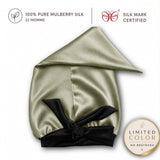 Mulberry Silk Bonnet  | 22 Momme | Charmeuse Weave | Silk Mark Certified